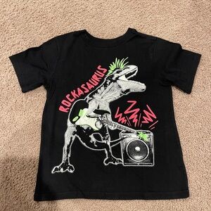 EST 1989 Boys Black Rockasaurus Crew Neck T-shirt